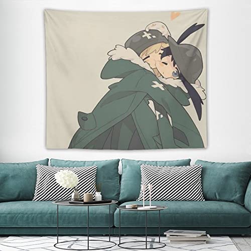 少女終末旅行 壁布ロマンチック布ポスター 大判 壁掛けタペストリー 壁飾り 50"x60" [2]