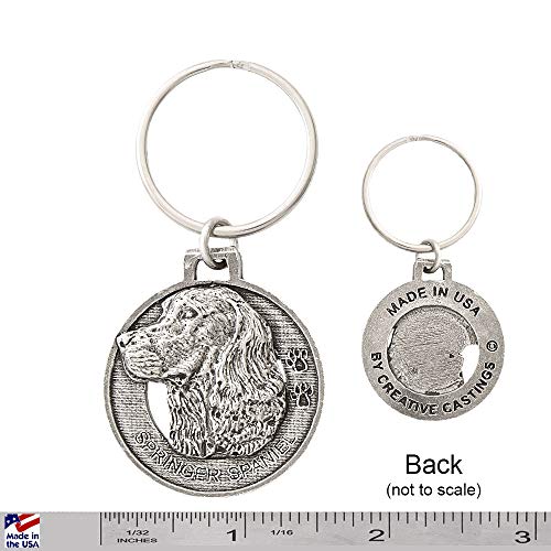 Springer Spaniel Keychain, Dog, Pewter, D172KC, 1 1/2", 100% Handmade in The USA, Pet, Tag, Metal, Keychain, Key Chain, Key Ring, Key Fob, Gift, Over 90 Dog Keychains2