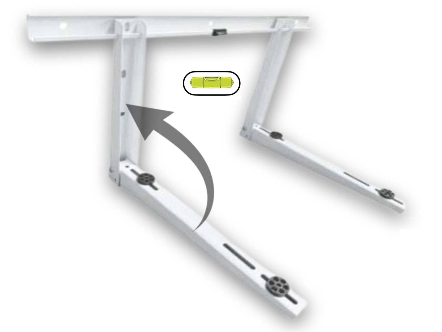 Wandhalterung Klimaanlage Konsole 465 mm – Arme klappbar – Schrauben inklusive – Außengruppe 180 kg – Stahl verzinkt – Halterung Air
