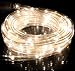 Izzy Creation 18FT Warm White LED Rope Lights Kit for Indoor/Outdoor Lighting, Waterproof Connectable 120V Plug-in, 3/8