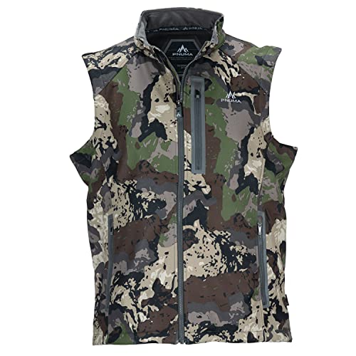 Pnuma Outdoors Waypoint Vest, Windproof, Water Repellent, Fleece Lined, Beluga (P702B)