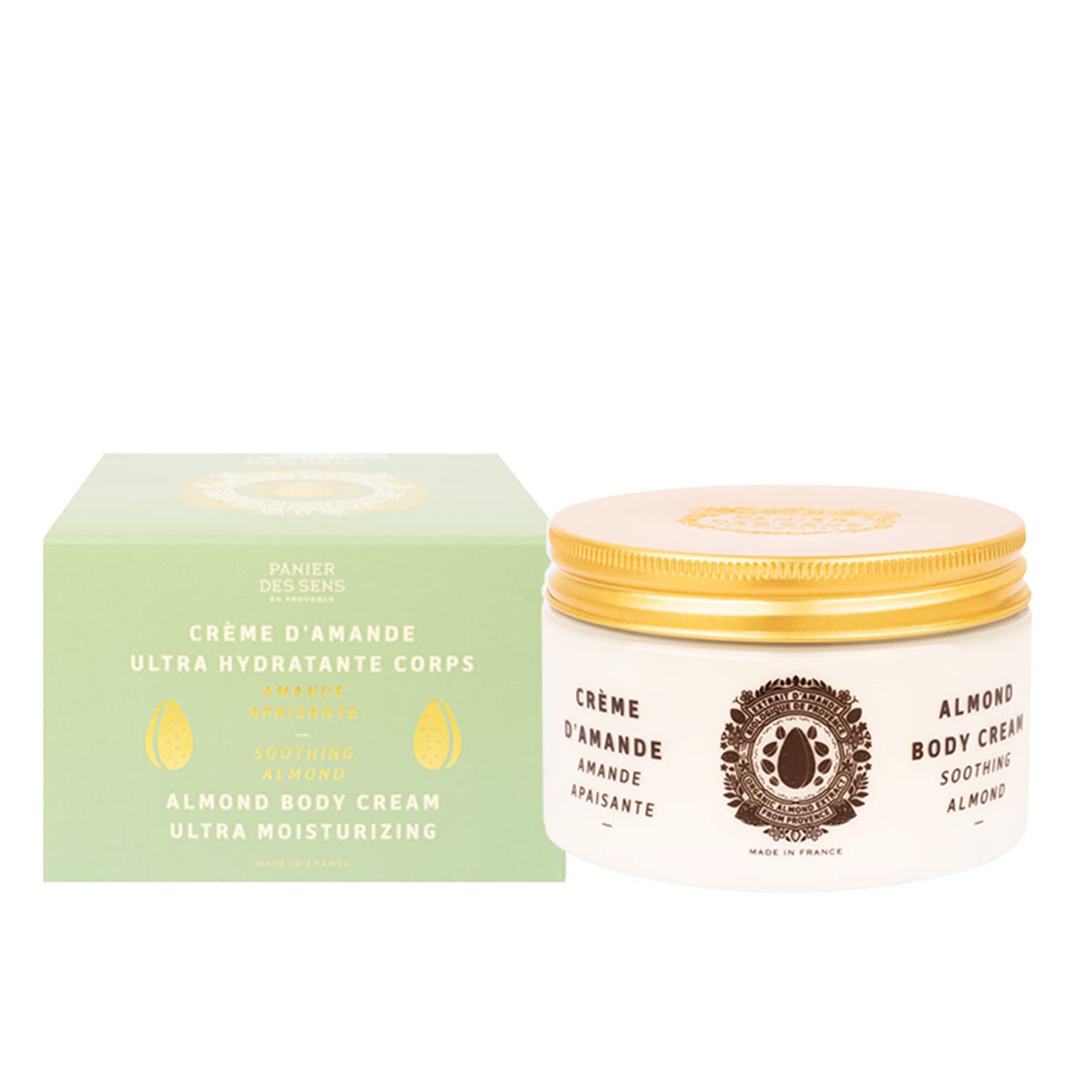 Body Cream - Almond Body Moisturiser for Dry Skin - With Shea Butter - Nourishing Body Care Made in France - Vegan Body Lotion for Women and Men - 97% Natural Ingredients - 250ml