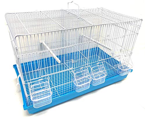 Mcage Large Breeding Bird Flight Cage with Center Divider for Aviary Finches Canaries