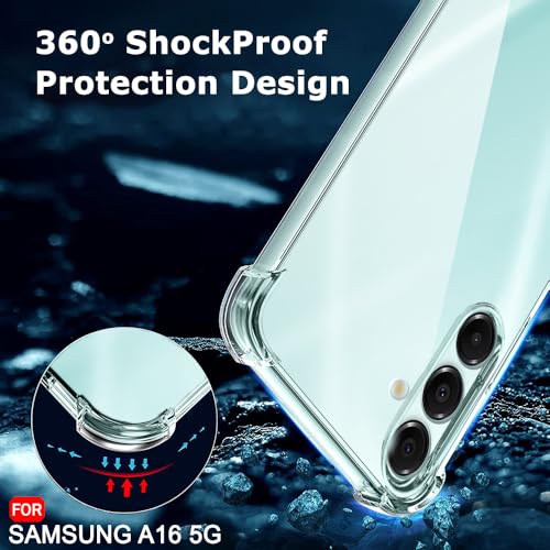 Image of TheGiftKart Transparent Crystal Clear Back Cover Case for Samsung Galaxy A16 5G | Shockproof Soft TPU Case | Cushioned Edges for Ultimate Protection Back Cover Case (TPU, Transparent)