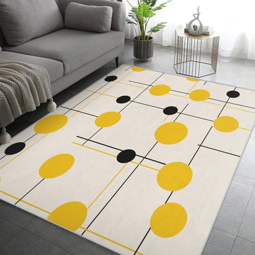 Tapis de salon lavable et antidérapant résistant aux taches 140x200
