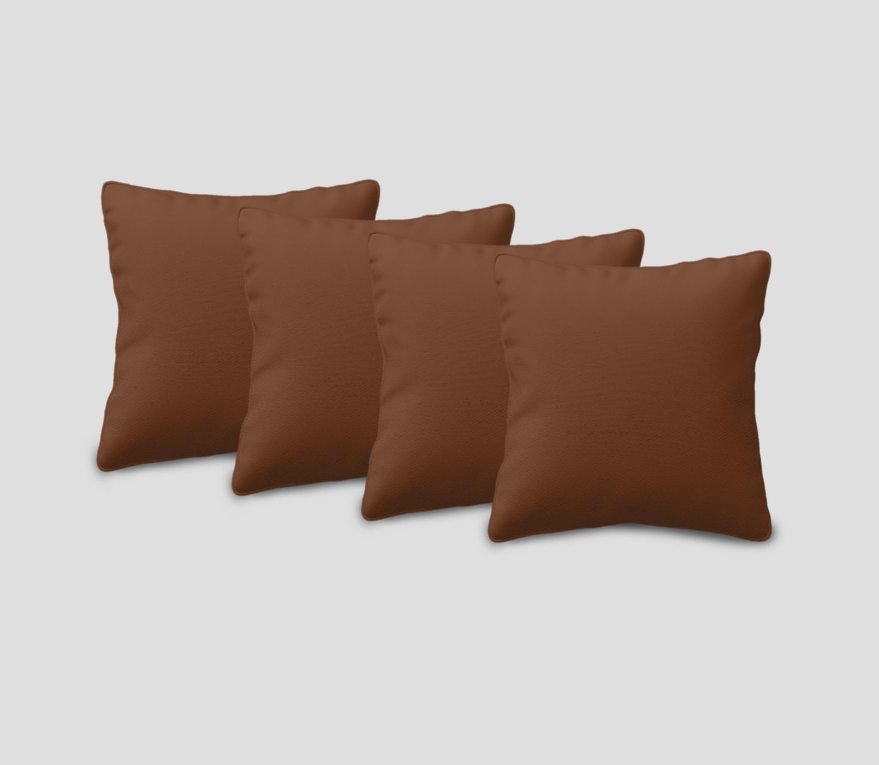 MILANO COLLECTIONS® Cushion Covers for Sofa & Bedroom Décor – Set of 4 Decorative Pillow Covers with Hidden Zipper – Soft, Durable & Stylish Throw Pillow Covers for Couch, Bed, or Living Room (Brown)