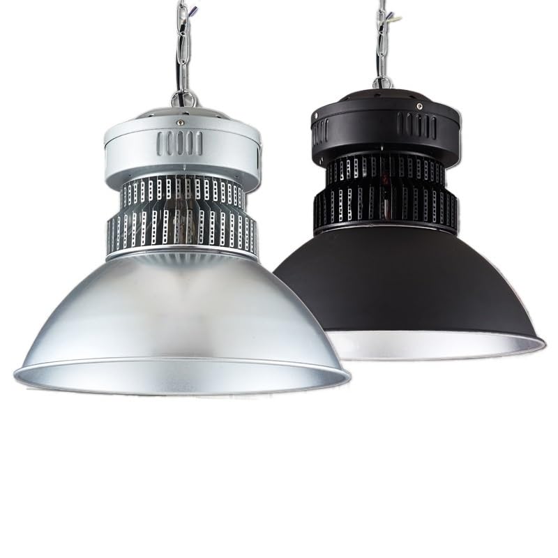 Fengyan Lighting, 2 sztuk/partia lampa przemysłowa LED AC220V warsztat magazyn oświetlenie fabryczne Pitch lampa wisząca sufitowa oświetlenie fabryczne(Black with chain,200W)