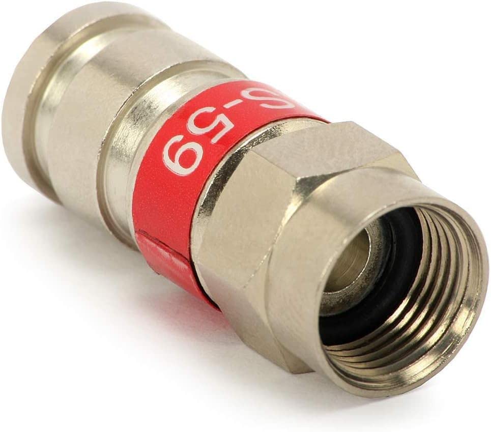 PCT-TRS-59 RG59 F Connector Universal Compression Fitting - 20 Pack