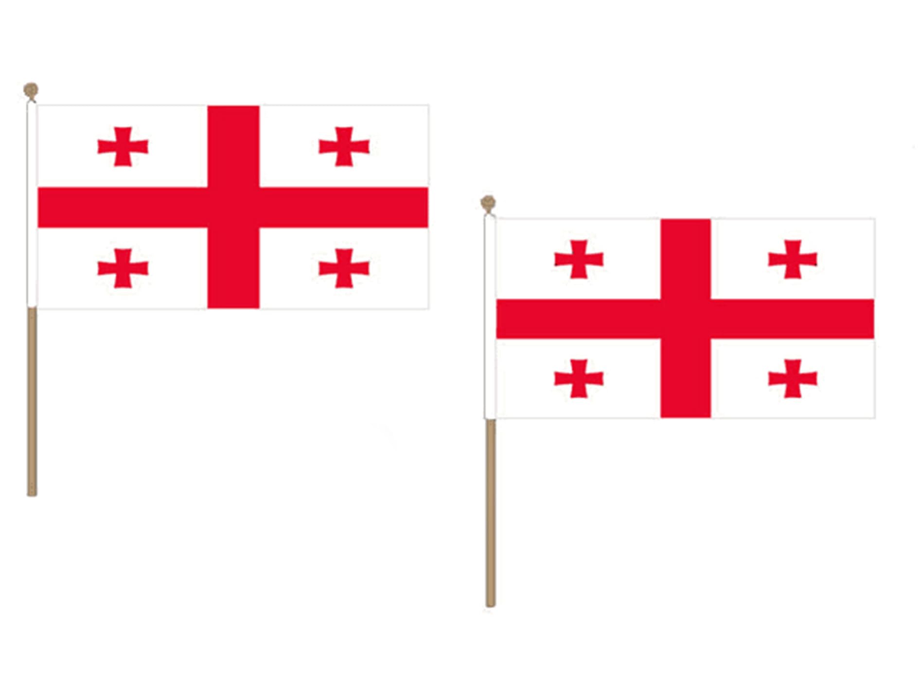 AZ FLAG Chorągiewka Gruzja 45x30 cm Poliester 100D Drewniany Maszt