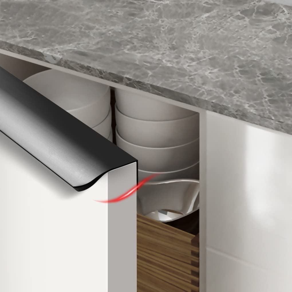 Maniglie Armadio Nascoste In Lega Alluminio - Set 3 Pezzi, Per Porte Scorrevole, Cassetti, Mobili - Foto 6