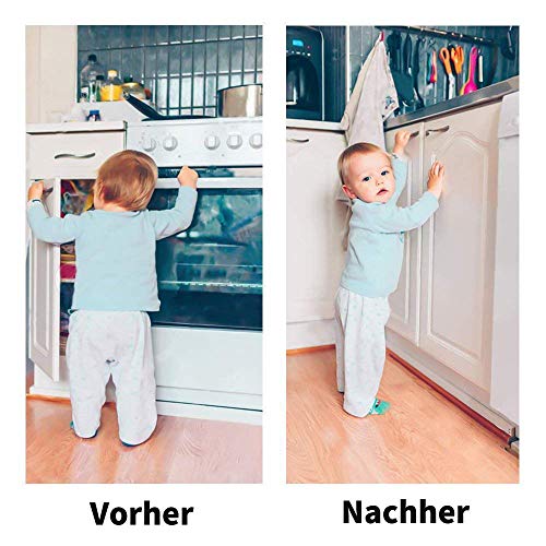 Babysicherheit Magnetisches Schrankschloss 10 Schlösser mit 2 Schlüssel, unsichtbare Kindersicherung für Schrank und Schubladen, ohne Bohren und Schrauben - Norjews