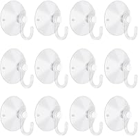 Vista 1 de 22 ventosas pequeñas con ganchos de plástico transparente de 1.2 pulgadas para ventanas de vidrio, festivales, fiestas, decoración de carnaval