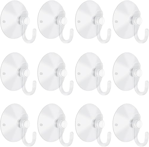 22 ventosas pequeñas con ganchos de plástico transparente de 1.2 pulgadas para ventanas de vidrio, festivales, fiestas, decoración de carnaval,