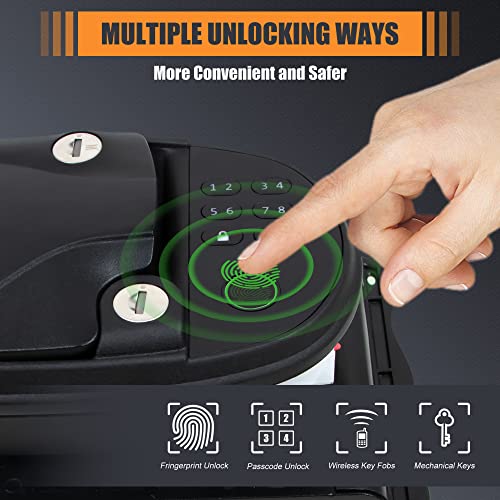 Fingerprint Rv Door Lock, Beetro Rv Keyless Entry Door Lock Handle Latch For Travel Trailer Camper, Metal Rv Lock With Fingerprint Lock, Fob, Backlit Keypad ,Key,Only Fit 3.75" X 2.75" Lock Hole #TOP2