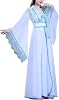 Deluxe Chinese Hanfu Costume Flower Embroidery Wide Sleeve Ancient Traditional Stage Performance Wear Outfit