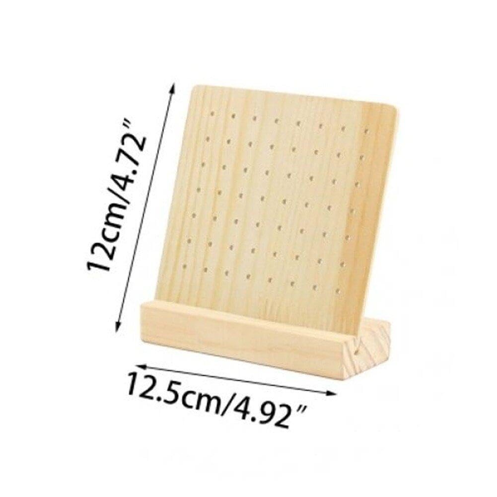 Présentoir à Bijoux En Bois Perforé Démontable - 43x30 Cm - Pour Boucles D'Oreilles, Colliers, Porte-Clés - Usage Maison Ou Boutique