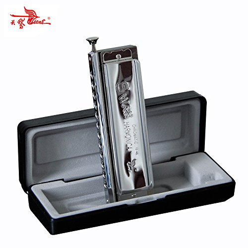 Swan SW1248 12 Holes 48 Tones Key C Silver Chromatic Harmonica High-end Harps