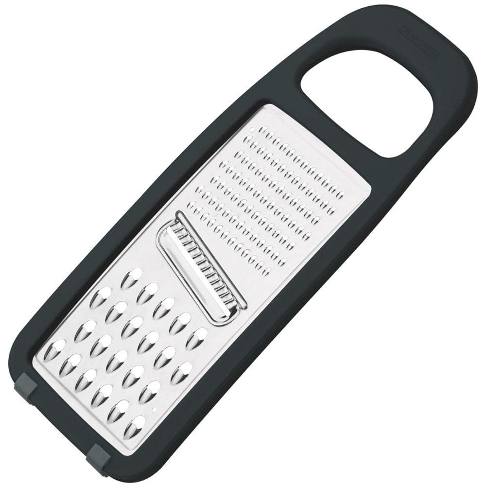 Tramontina Utilita Universal Grater with Stainless Steel Blade and ABS Handle with Black Rubber Holder