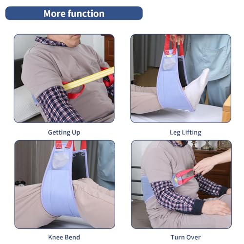 Image of Transfer Sling for Elderly /Disabled,Transfer Belt with Handles,Easy Transfer Belts for Lifting Seniors,Safely Move from Bed and Wheelchair, Patient Care Lifting Sling