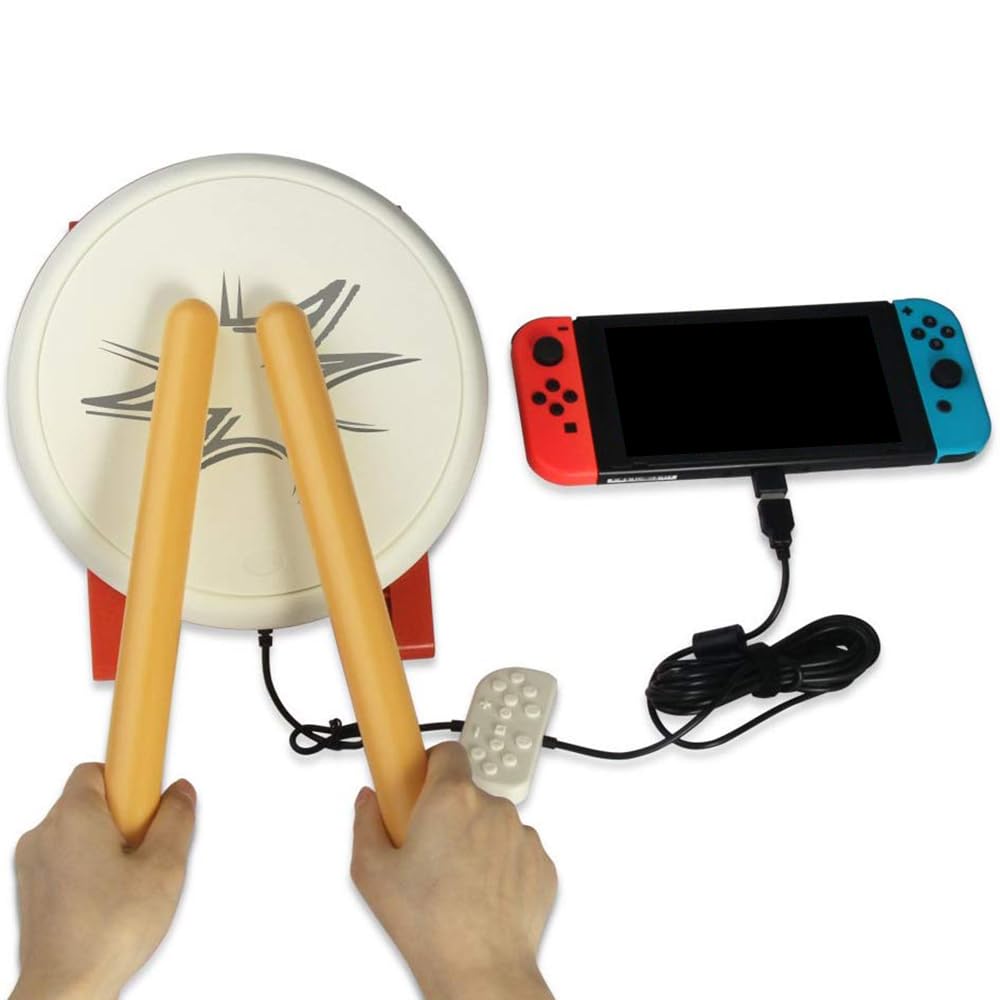 OSTENT Baquetas de Mando de Tambor para Consola Nintendo Switch Taiko No Tatsujin Master Videojuegos