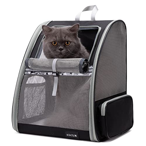 Alclm Pet Carrier Backpack For Dogs And Cats Backpack,Puppies,Fully Ventilated Mesh,Airline Approved,Designed For Travel, Hiking, Walking & Outdoor Use-Black #TOP25