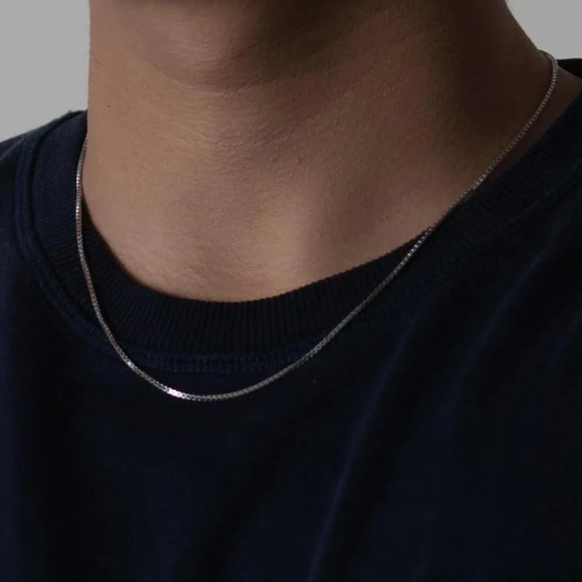 925 Sterling Silver Box Chain 0.8MM 1MM 1.5MM 2MM 3MM Italian Box Chain Necklace for Women Men 18, 20, 22, 24, 26 Inches - Image 3