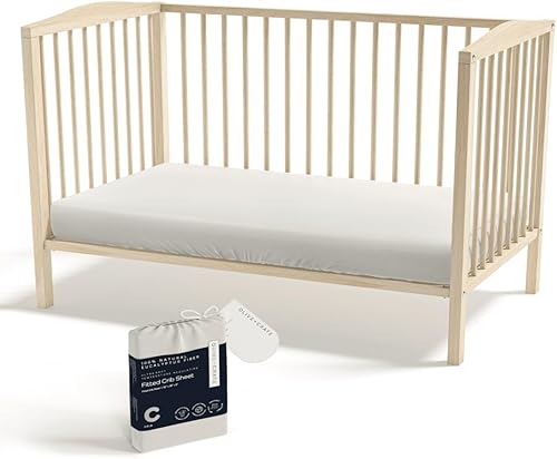 Olive + Crate Sábanas de cuna de lujo Eucalyptus Tencel  Naturalmente puro, ultra suaves y transpirables  Niños y niñas  Bebé y niño pequeño