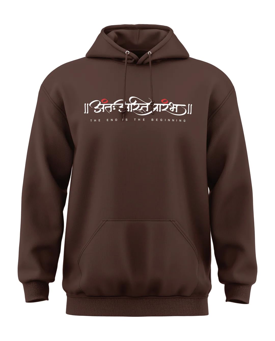 warriorworld Men’s 100% Cotton Hoodie with Inspired The End is The Beginning Print | Soft Warm Casual Streetwear Pullover-picture-46