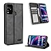 Kukoufey Case for BLU G71 Plus Leather Case,Case for BLU G71+ Case Cover,Case for BLU G71+ G0570WW Case Flip Pu Leather Cover Black