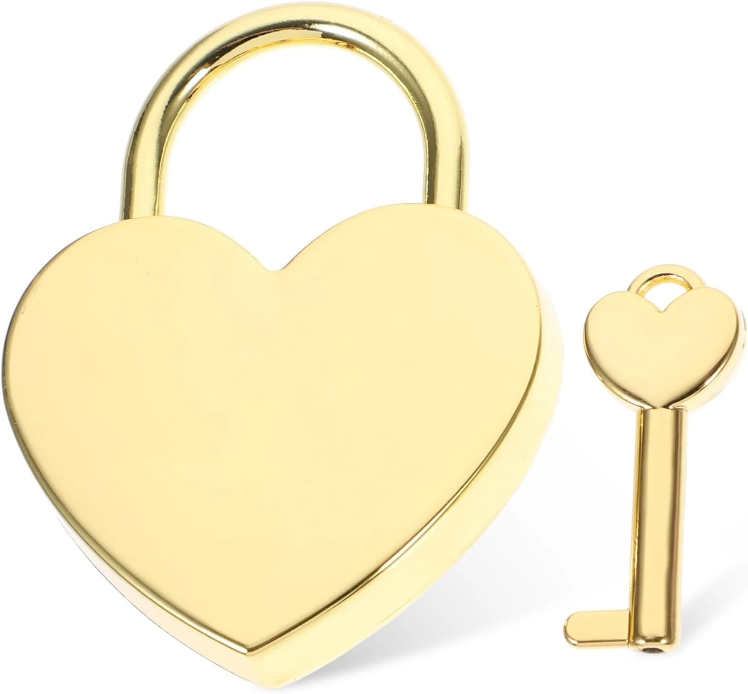 Padlock Locksmall Keys Padlocks Love Heart Suitcase Mini Locker Book Backpack 1Pcs(Golden)