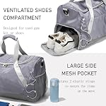 Gym Bag 36L Large Travel Duffel Bag for Men&Women Water-Resistant Sport Bags with Shoes Compartment Wet Pocket Heavy Duty Weekender Overnight Carry On Bag for Gym, Yoga, Swim, Travel