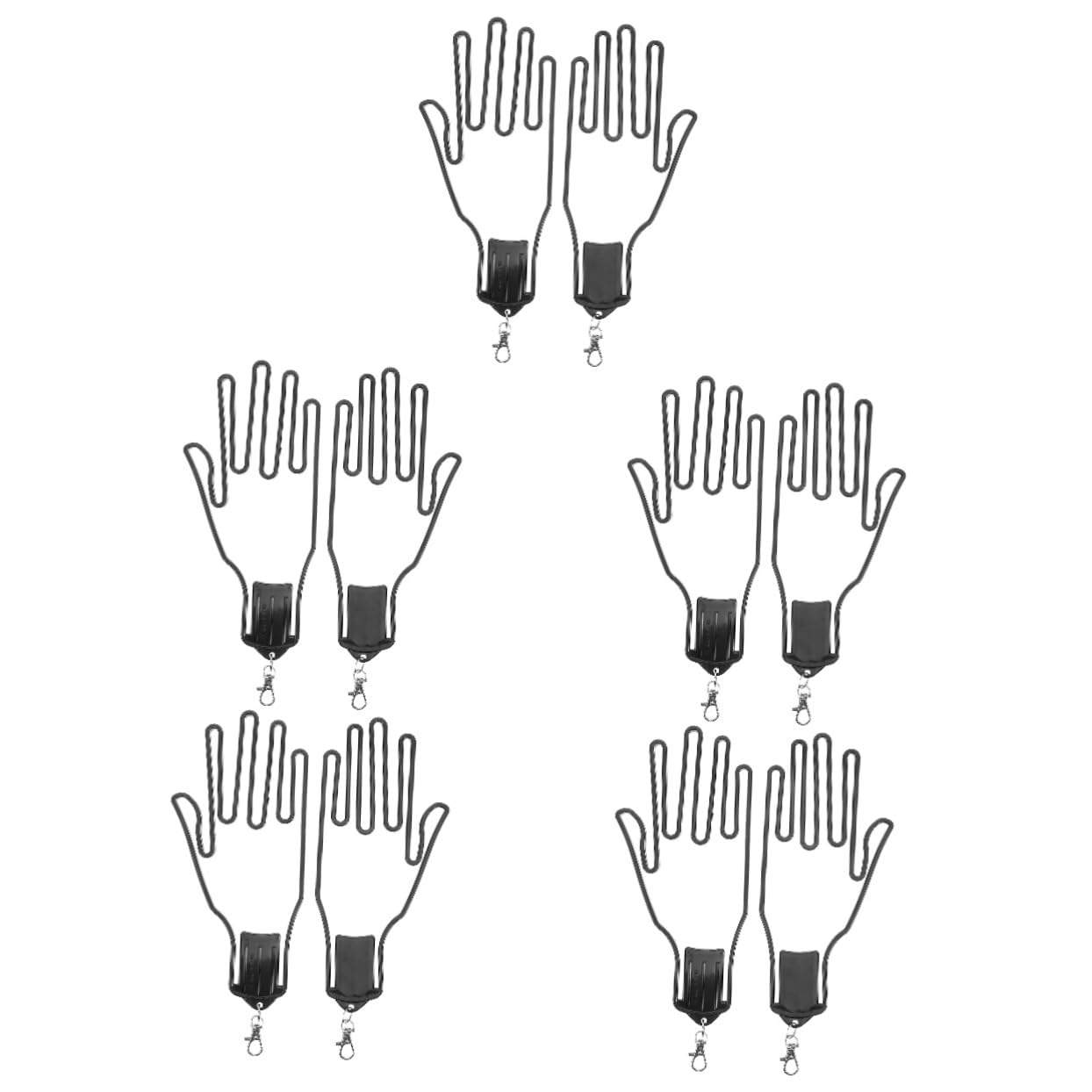 YARNOW Soporte para Guantes De Golf Golfs Colgador De Guantes De Golf Estante Apoya Colgante Pararse Deportes Práctico Titulares Júnior Portátil Black El Plastico