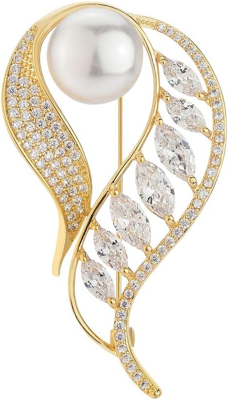 Pearl Brooch Broches Jewelry For Women Fashion Christmas Gifts Wife Mom Girlfriend, Anniversary Birthday Fine Jewelry Gifts for Her