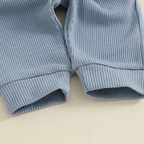 Image of VISGOGO Baby Boy Clothes Toddler Fall Winter Outfit Sweater Toddler Boy Striped Clothes 6 12 18 Months 2 3T 4T Pant Set