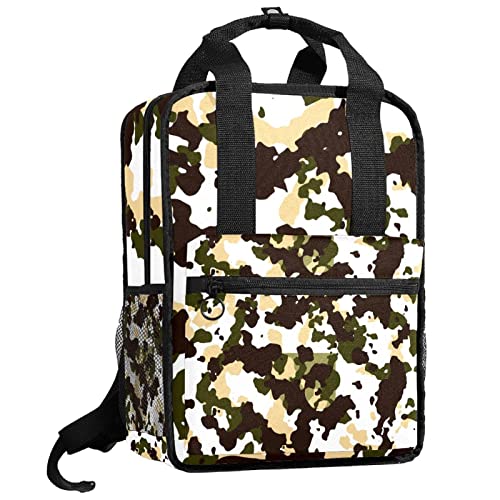 Sac à dos pour garçons ajustable avec imprimé crânes jaune confortable