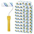 PROFOCON 61 Piece Small Paint Roller Covers Kit,4 inch Mini Paint Roller (1/2 Inch Nap) with Roller Frame,Microfiber Paint Rollers for Painting Walls Contractor