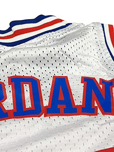 Jordan #23 Camisa de basquete branca, Branco, M