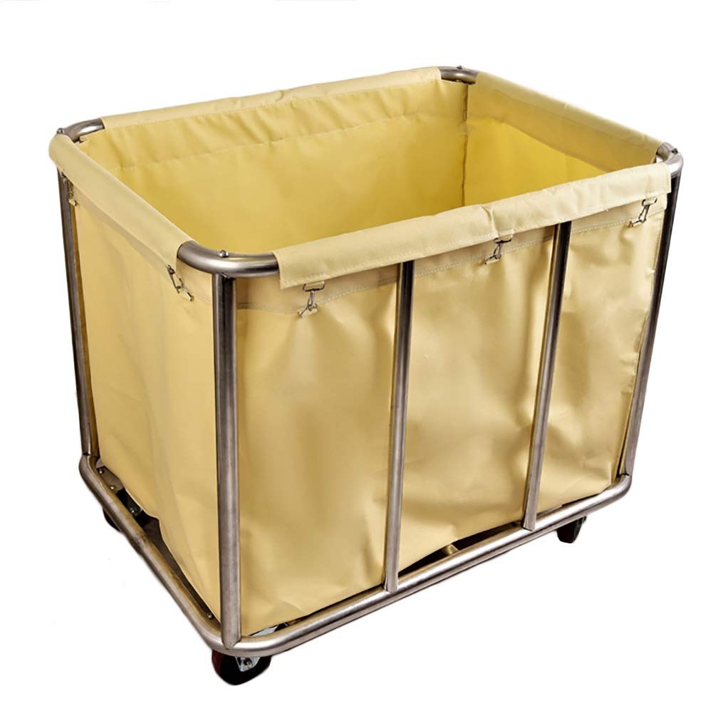 Rolling Laundry Hamper Trolley With Removable Bag, Extra Large Sorter Cart(Beige,Large)