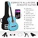 Best Choice Products 38in Beginner All Wood Acoustic Guitar Starter Kit w/Gig Bag, 6 Picks, Nylon Strings, Strap w/Pick Holder - Light Blue