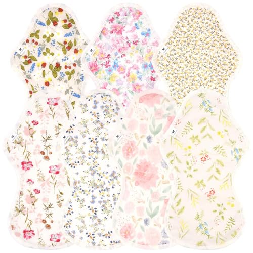 AENUANCE(エニュアンス)布ナプキン 防水 特に多い日 夜用 吸水ナプキン 7枚 セット 80cc 尿漏れパッド 中量用 厚手 LL AELLW-7P-V01