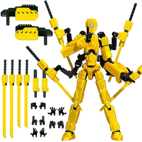 T13 Already Assembled Action Figure Accessories,Multi-Jointed Movable Robot Action Figure Set,for Collectors Desktop Decorations Game Lovers Toys