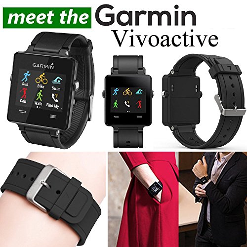 QGHXO Band for Garmin Vivoactive, Soft Silicone Replacement Watch Band for Garmin Vivoactive/Vivoactive Acetate (No Tracker, Replacement Bands Only) (10PCS Bands)