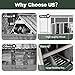 AECOJOY 67'' Extra Large Chicken Coop with Run, Wood Chicken House with 4 Nesting Boxes & Roost Bar for 8-10 Chickens, Outdoor Hen Fence Poultry Pet Cage for Backyard