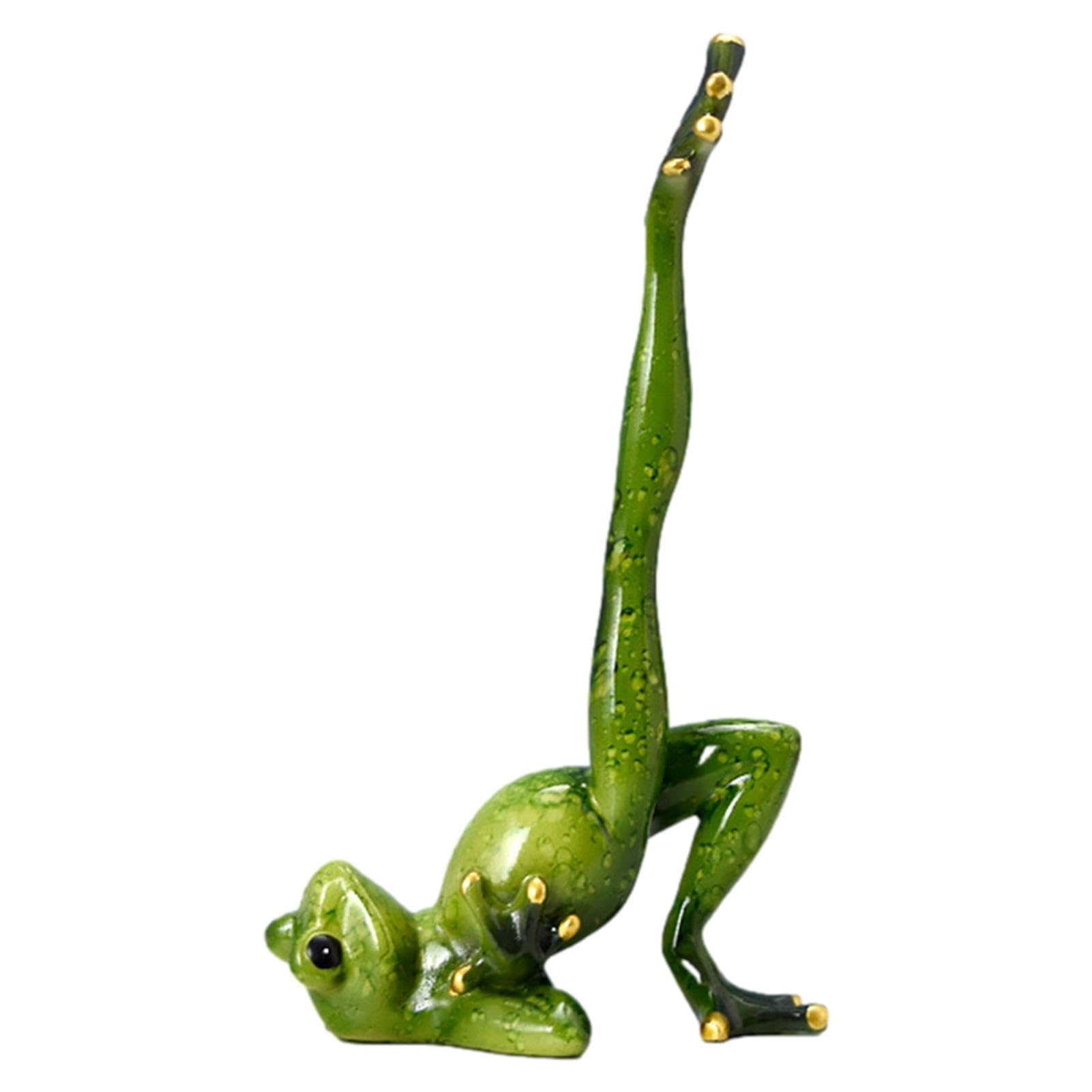 Yoga Frog, Resin Yoga Frogs Figurine, Creative Decorative Yoga Frog, Zen Frog Figurine, Meditating Frog Figurine, Outdoor Yoga Frog Statue for Tabletop Living Room Bedroom, Zen Decor Home Garden
