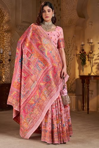 Image of SGF11 Women's Kanjivaram Pure Soft Silk Saree With Unstitched Blouse Piece