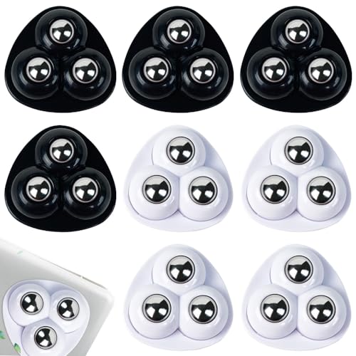 8 Pcs Small Appliance Rolls 360° Rotating Small Appliance Wheels Mini Caster Wheels 360° Rotation for Kitchen Appliance Furniture Trash Can Storage Box Coffee Maker