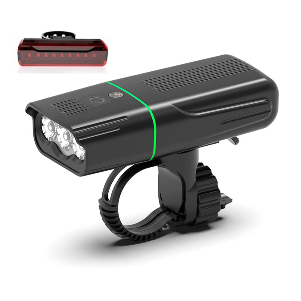 Sensor De Luz Luz De Bicicleta con Luz Trasera Roja Trasera USB Recargable LED Faro Bicicleta Lámpara Delantera Linterna