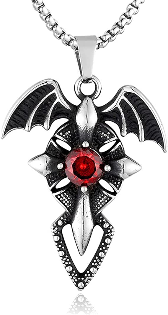 See full amazon price history chart for VIEN Vintage Evil Eye Necklace Titanium Steel Bat Wings Cross Demon Pendant Gothic Mirror Jewelry For Unisex Adult VIEN Vintage Evil Eye Necklace Titanium Steel Bat Wings Cross Demon Pendant Gothic Mirror Jewelry For Unisex Adult (B0BNDYJTZH) Amazon Price History, Amazon Price Tracker