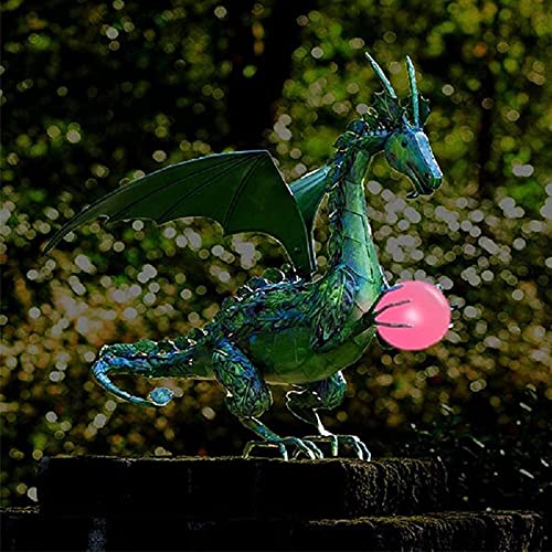 Statue de jardin dragon en résine aux finitions sculptées haut de gamme - 3