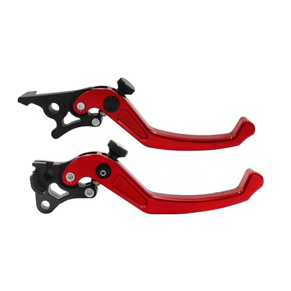 Zhenlygs Red Adjustable Brake Lever Fit For Gy6 Scooter Moped(Red)